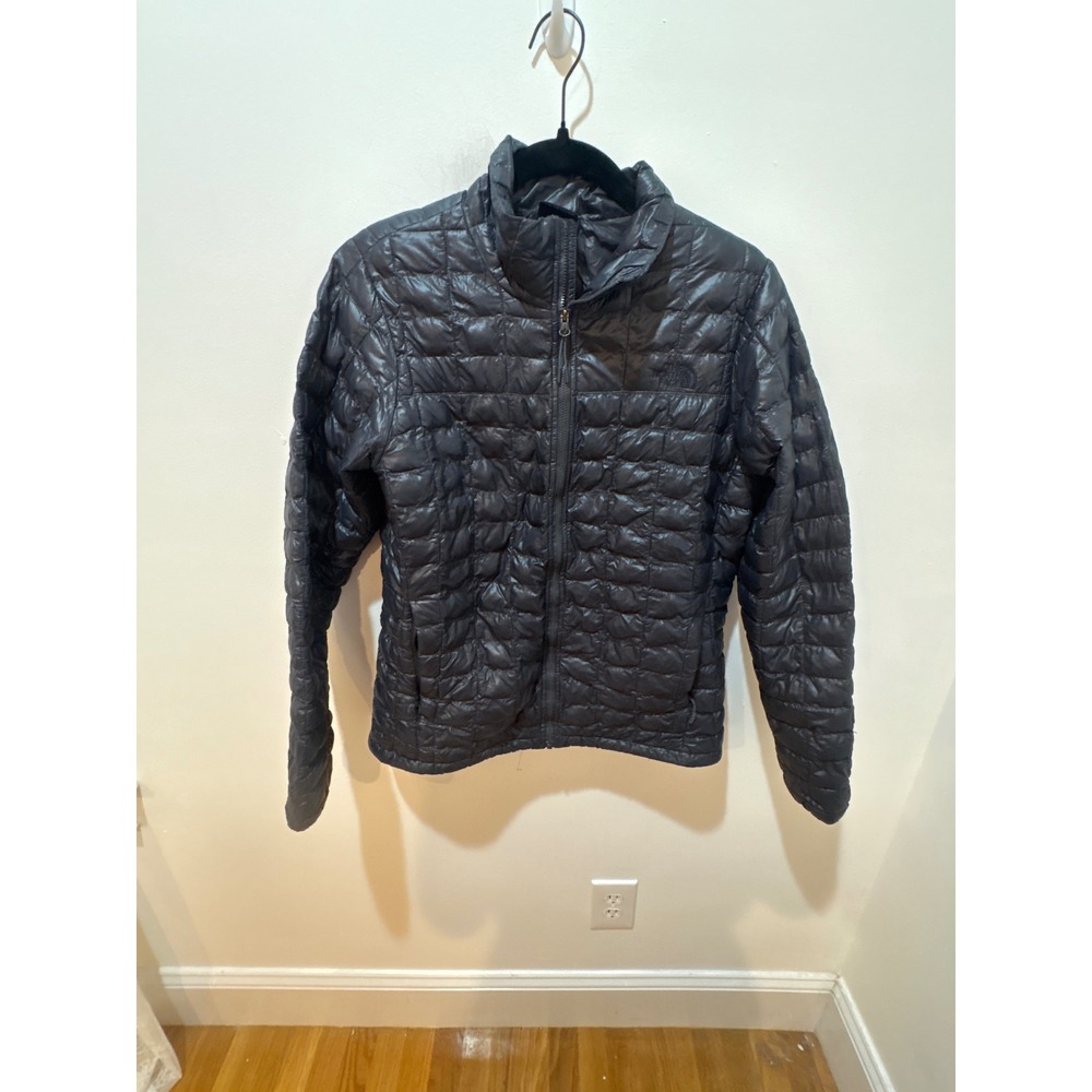 The North Face Womens Thermoball Eco Quilted Puffer Jacket Black Size Medium